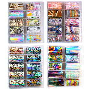 Wholesale Nail Supplies Nail Transfer Foils 3d Manicure Decoration Holographic Laser Glitter Foils Nail Sticker