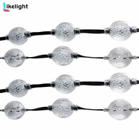 OEM ODM programmable DC24V éclairage à 360 degrés magique 3D IP66 IP67 35mm LED Pixel Ball Crystal String pour décorations de vacances