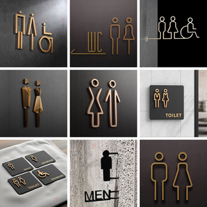 Insegne 3D Personalizzate per Bagni Uomo/Donna, Segnaletica in Metallo per Bagni Pubblici WC, Interno IP65 SIST - Product Image 2