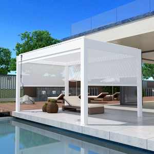 Foshan Custom 3X4 <span class=keywords><strong>5X3</strong></span> 3X6 Profilé à cadre à lamelles Terrasse Pergola aluminium bioclimatique motorisée - Product Image 5