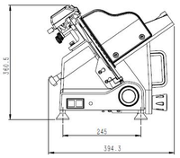 Nouvelle trancheuse à viande semi-automatique SONGYU, diamètre de la lame 220 mm, épaisseur de coupe 0,2-15 mm, lame en acier inoxydable, aluminium