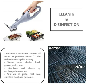 Brosse de nettoyage de barbecue en gros avec pulvérisateur d'eau pour accessoires de barbecue au charbon et au gaz, outil de cuisson - Product Image 2