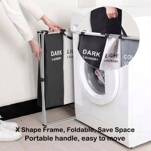 <b>Large</b> Home Foldable Dirty Laundry Sorter <b>Bin</b> Storage Bag Drawer for Clothes and Toys Convenient Dirty Laundry Hamper - Product Image 3