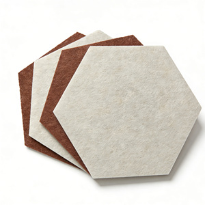 Tuiles acoustiques hexagonales modernes à assembler soi-même |   Panneau insonorisant écologique en feutre PET à NRC élevé 0,85, 30x30cm, pour salle de sport, bureau, jeux vidéo - Product Image 3