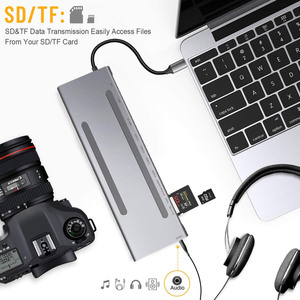 Bộ Chia Cổng USB Type-C OEM Tùy Chỉnh 11 Trong 1 Trạm Nối Cổng Chuyển Dữ Liệu Cho Máy Tính Xách Tay - Product Image 2