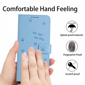 Étui de téléphone portable en cuir PU avec design chat, porte-cartes, support et protection pour Infinix Note 60 Pro - Product Image 5