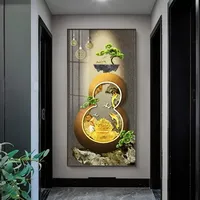 Lukisan Dinding Dekorasi Rumah Desain Modern Besar, Poster Dekorasi Ruangan Mewah Gaya Nordik, Lukisan Latar Belakang, Lukisan Kristal Porselen Kaca