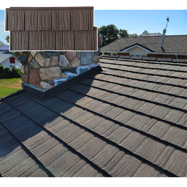 Windproof Building Materials Interlocking Roof Tiles Caribbean Popular Stone Coated Roofing Sheets for Villa Rooftop