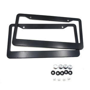 Marco de Matrícula de Aleación de Aluminio Negro, Distancia entre Orificios de 175 mm, Estilo de Abrazadera, Uso General para Automóviles - Product Image 3
