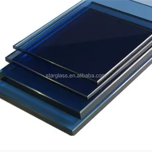 12mm Blue Tinted Laminated Tempered Glass Suppliers For Furniture Exterior Dome Building Structure Skylight Walls Roof