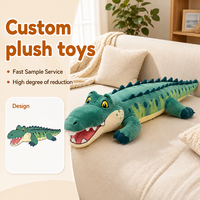 Muñeco de cocodrilo grande de fábrica, juguetes de peluche personalizados, muñecos de peluche grandes, llaveros de peluche para niños