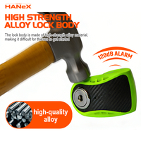 Antivol de disque 120 dB pour moto, vélo électrique et scooter – Alarme extérieure antivol et anti-collision pour frein à disque