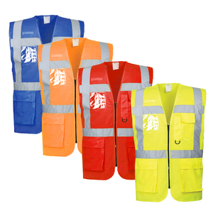 CITICITY Custom logo Executive Safety Vest Reflective <b>Jacket</b> Yellow <b>Construction</b> Warehouse Safety <b>Work</b> Vest with Multi Pocket - Product Image 1