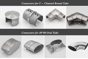 Fsjrs 304 thép không gỉ bài hỗ trợ Bracket phụ kiện an toàn ban công cầu thang lan can cơ sở tấm phù hợp - Product Image 5