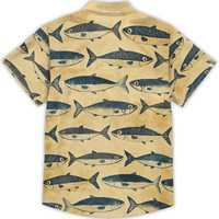 Chemise hawaïenne personnalisable OEM/ODM |   Tissu en lin |   Respirant et écologique |   Finition anti-plis |   Imprimé Poissons Tropicaux