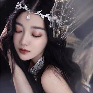มงกุฎแต่งงานวินเทจหรูหราสีเงิน มงกุฎเจ้าสาวโลหะผสมสไตล์บาโรก มงกุฎราชินีประดับคริสตัล - Product Image 2
