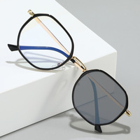 Lunettes photochromiques anti-lumière bleue rétro tendance, monture carrée, polyvalentes, lunettes haut de gamme