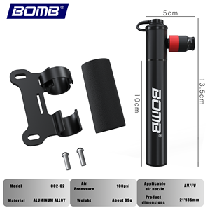 Bomba de Bicicleta BOMB, Mini Inflador de CO2 Portátil, Bomba de Neumáticos de Bicicleta de Aleación de Aluminio, para Bicicletas de Carretera y Montaña, Venta al Por Mayor - Product Image 4