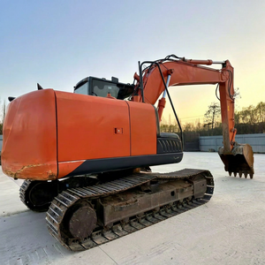 Used Orange Crawler Excavator With Digging Bucket Hydraulic <b>Tracked</b> Earthmoving Machine For Construction - Product Image 1
