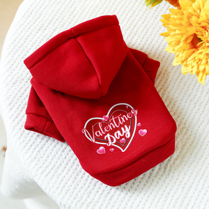 PETCIRCLE Ropa para Mascotas, Ropa para Perros y Gatos, Sudadera Roja Lisa para el Día de San Valentín - Product Image 5