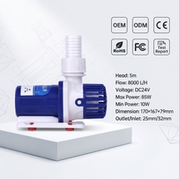 Pompe à eau submersible mini sans balais DC12V 600L/H 3M 9W ultra silencieuse, économie d'énergie, matériau ABS, contrôle intelligent, pour aquarium et déjections de poissons