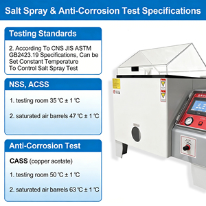 Cámara de Prueba de Niebla Salina |   Colector de Niebla Salina Anticorrosivo |   Probador de Corrosión Compatible con ASTM B117 ISO 9227 - Product Image 3