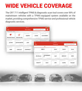 Herramienta TPMS CRT7011X con 4 Sensores Originales Gratuitos, Actualización de la Herramienta de Escaneo Automático CRP909E, 2 Años de Actualización Gratuita, CRT7011X DIA - Product Image 1