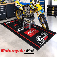 Tapis de garage pour moto personnalisé, tapis en caoutchouc pour motocross, protection du sol d'atelier avec logo