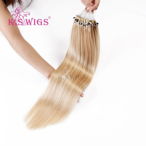 Wholesale 100% Chinese Remy Hair Micro <b>Ring</b> Cuticle Aligned Virgin Double Drawn No Shedding Highlight Color Nature Straight Hair - Product Image 3