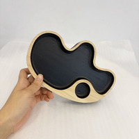 Plateau en bois artisanal multi-usages pour la cuisine, le bureau et la salle de bain, idéal pour le café et le thé