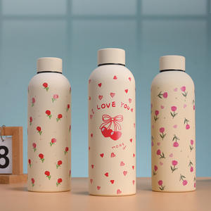 Heart-shaped Bow <b>Stainless</b> <b>Steel</b> Tumbler 800ml Double Wall Insulated <b>Water</b> <b>Bottle</b> For Travel Outdoor Home Office Use - Product Image 3