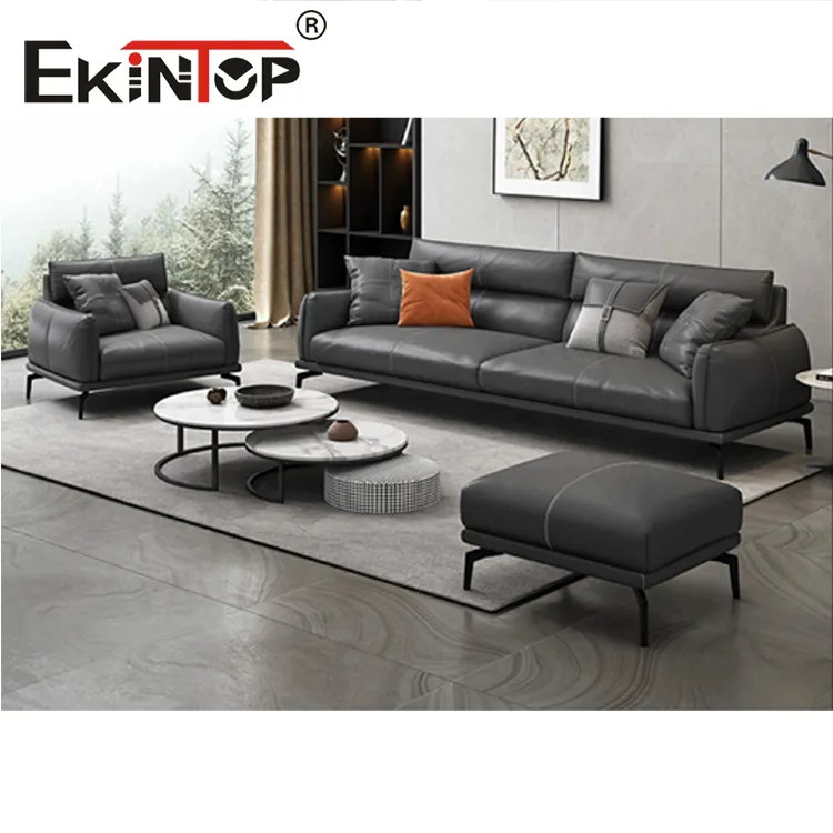 High Quality Comfortable Living Room Furniture Home Office Leather Sofa set Furniture Sectional Couch Leather office Sofas