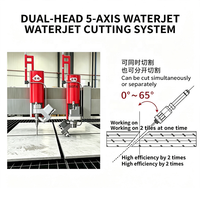 Machine de découpe à jet d'eau CNC 5 axes Aitao avec moteur hydraulique pour la gravure et la découpe double de pierre, carrelage, métal et verre
