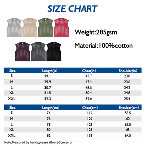 Vintage Distressed Cutoff Débardeur Respirant Tricoté Lavé 100% Coton Été Américain Streetwear Rétro - Product Image 4