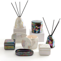 Diffuseur de parfum personnalisé à bâtonnets, huile essentielle, diffuseur d'arômes en pierre de cristal, bougies parfumées en cire d'abeille, luxe, fêtes, Diwali