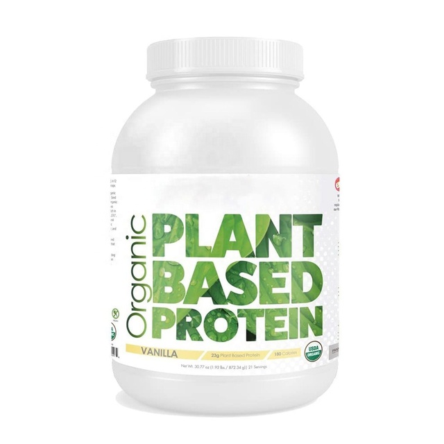 Private Label for Adult Muscle Building Plant Based Organic Vegan Natural Bean Pea Protein Powder with Customized Packaging