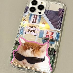 Occhiali da sole gatto e cane custodia per telefono trasparente coppia impermeabile custodia per telefono simpatico gatto custodia all'ingrosso - Product Image 4