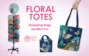 Bolsas de Mano para Fiestas de Vino Rosa Floral de Alta Calidad, de Gran Capacidad, Portátiles, de Poliéster, Personalizables con Impresión Digital para Promocionales - Product Image 3