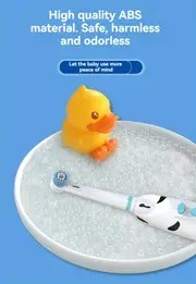 Escova de dentes elétrica com bateria para crianças tipo Sonic Ipx7 tipo desenho animado com capa especial antipoeira para cães manchados - Product Image 5