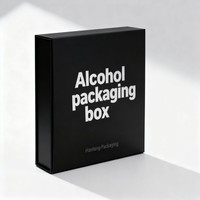 Boîte cadeau en carton de luxe avec éponge en soie, emballage pour bouteille de vin, emballage personnalisé pour spiritueux, alcool, liqueurs