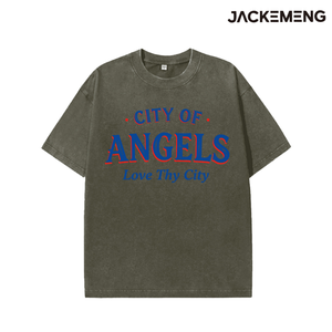 T-shirt Oversize Streetwear Rétro « <span class=keywords><strong>CITY</strong></span> <span class=keywords><strong>of</strong></span> <span class=keywords><strong>ANGELS</strong></span> Love Thy <span class=keywords><strong>City</strong></span> » – Stock Local USA – Vente en Gros – Hip Hop Manches Courtes - Product Image 2