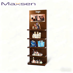 スマート5段LCDメタル香水ディスプレイスタンド、美容店用収納付き、環境に優しいサロンメイクアップ棚、組み立て済み - Product Image 4