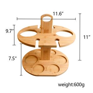 Stile retrò in legno controsoffitto Wine Rack <span class=keywords><strong>Smart</strong></span> <span class=keywords><strong>Barware</strong></span> con mensola a forma di bottiglia e portabicchieri da vino - Product Image 3