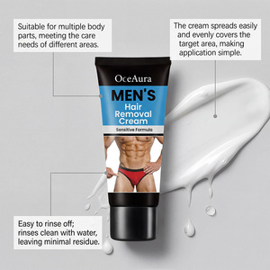Crema Depilatoria para Hombre, Fórmula Suave e Indolora, Crema Depilatoria Masculina para Todo el Cuerpo, para Eliminar el Vello del <span class=keywords><strong>Pecho</strong></span>, Axilas y Piernas - Product Image 3
