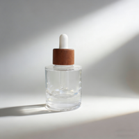 Bouteilles en verre ambré dépoli de luxe personnalisées à épaule plate de 30 ml (1 oz) pour huiles essentielles, flacons compte-gouttes en verre mat pour lotion corporelle