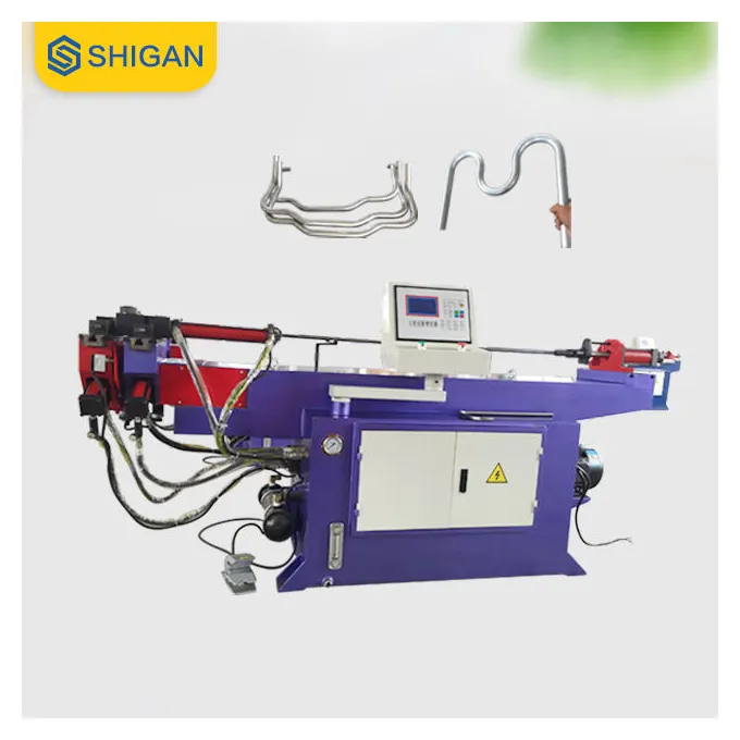 Shigan Sb-38nc Semi-Automatische Hydraulische Metalen Verticale Roestvrijstalen Pijp Ijzer Aluminium Koper Pijp Buigen Machine Voor Verkoop