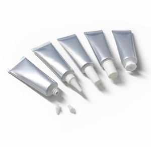 Botol Krim Aluminium Perak 30ml/g 35g 50g/ml, Botol Lotion Tangan/Wajah Tabung Lunak Perak dengan Tutup Oktagonal, Kemasan Kosmetik - Product Image 4