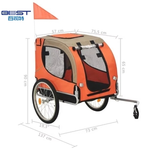 Pliant Grand Pet Chiens Transporteur Chariot Cargo Vélo Remorque avec Fixation Facile et Rapide - Product Image 1