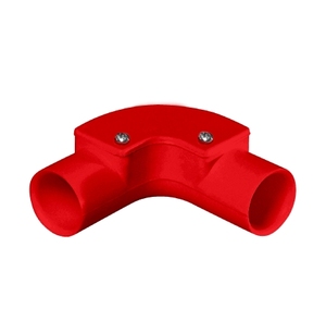 ข้อต่อข้อศอกตรวจสอบ PVC สีแดงสำหรับท่อร้อยสายไฟแบบแข็งมาตรฐาน BS EN 61386 22 2004 ขนาดมาตรฐาน 20 มม. ถึง 32 มม. - Product Image 1