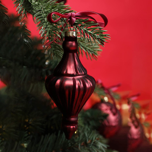 Burgundy <span class=keywords><strong>Red</strong></span> giáng sinh Bóng thủy tinh trang trí cho cây Xmas cho kỳ nghỉ đám cưới Xmas bên thân thiện với môi trường - Product Image 6